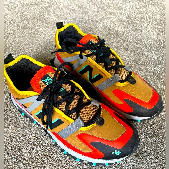 New Balance X-Racer Orange and Yellow Athletic Shoes Men 10 - Picture 1 of 9